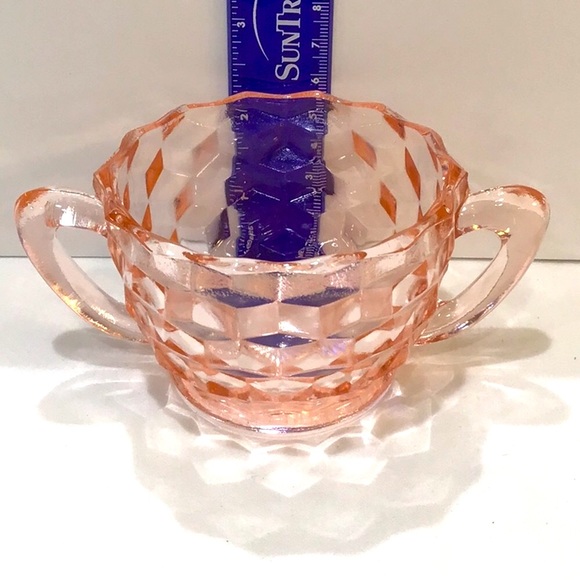 Pink Jeannette Cubist Creamer & Sugar, Perfect! - Picture 8 of 8